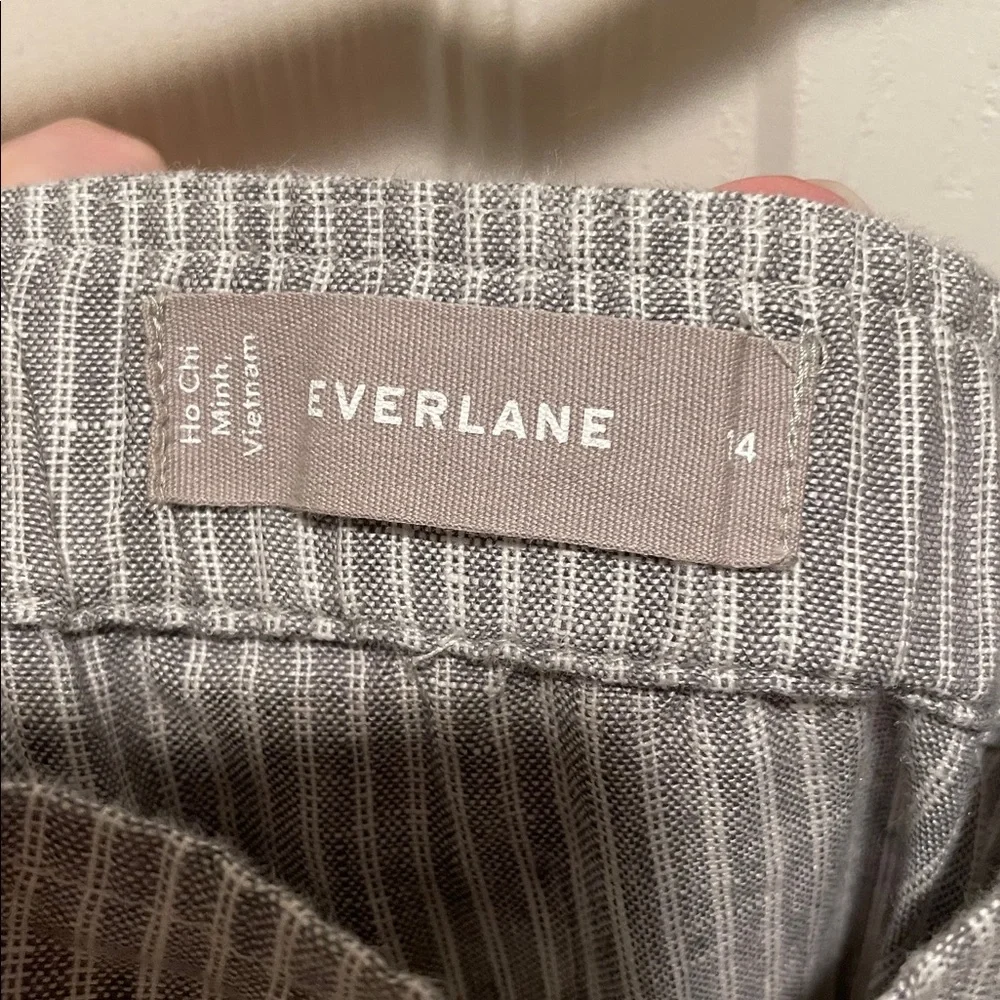 Everlane linen stripe jumpsuit